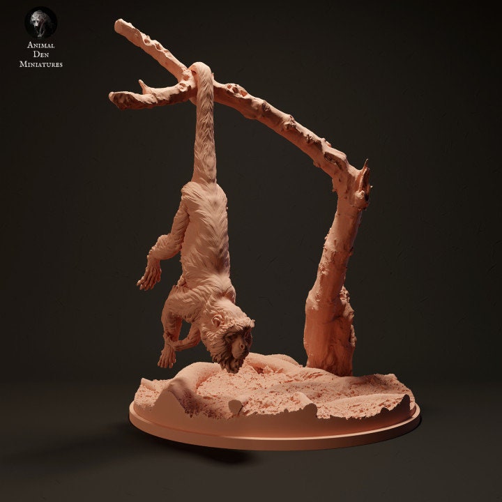 Red Howler Monkey - UNPAINTED - Animal Den Miniatures