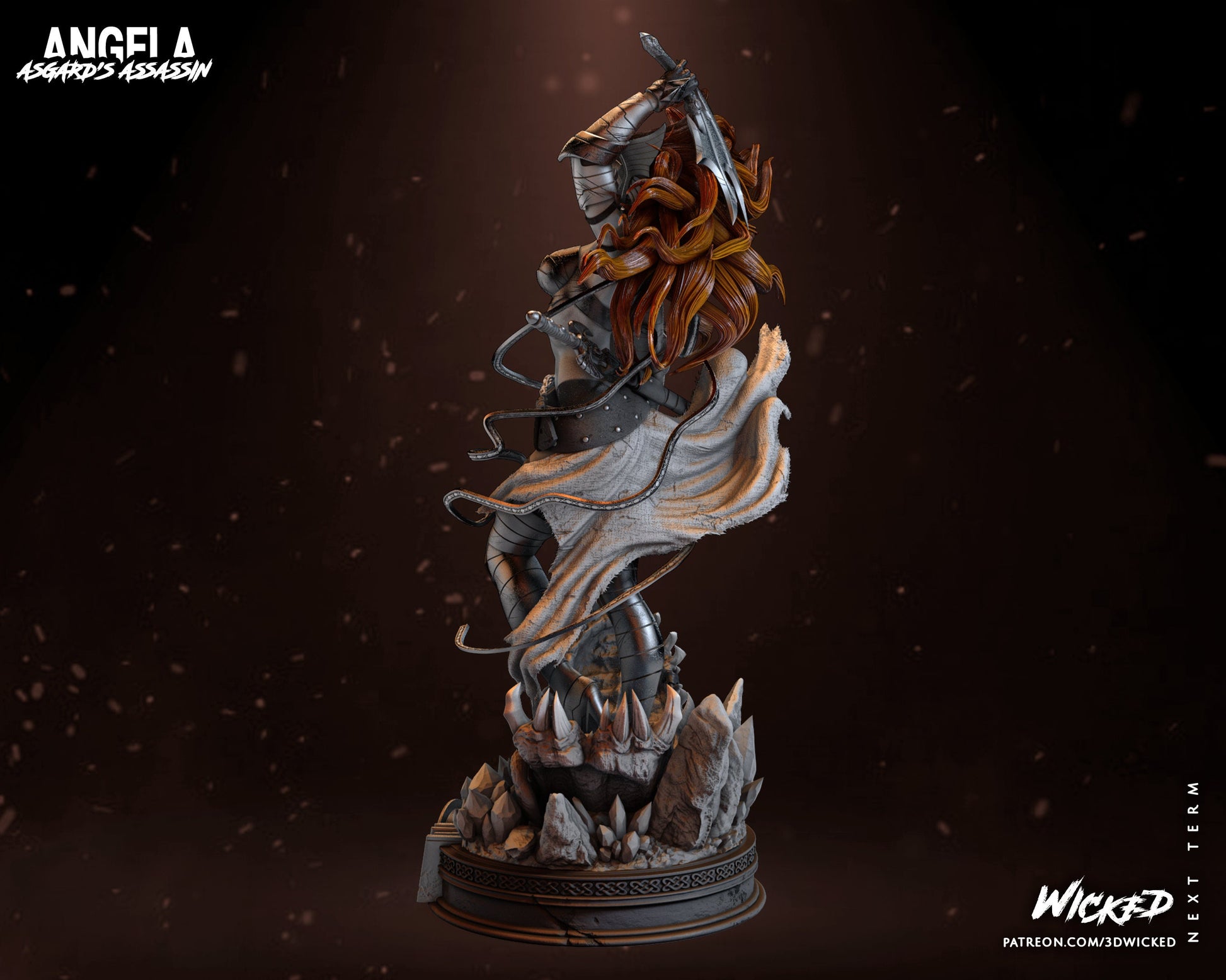 Angela - UNPAINTED - Wicked 3D Models