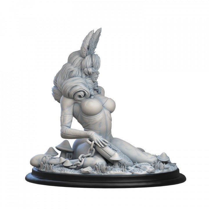 White Rabbit Pinup - UNPAINTED - Siryll Art