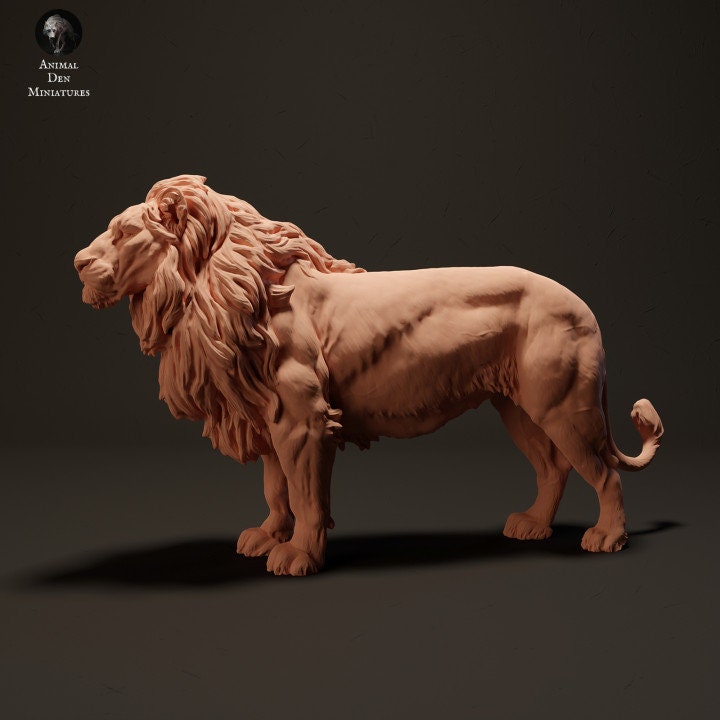 Lion - UNPAINTED - Animal Den Miniatures