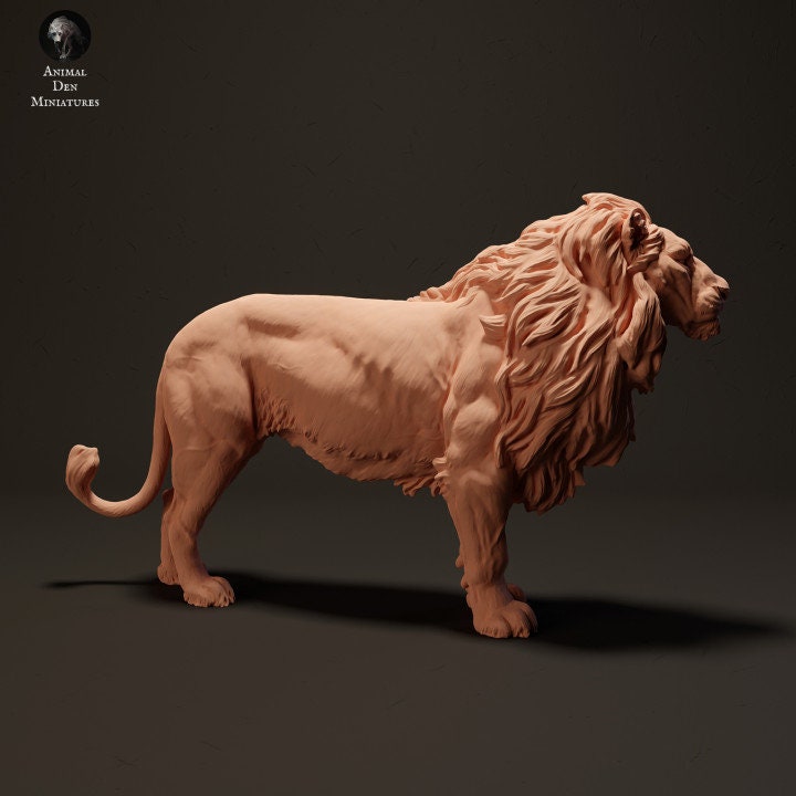 Lion - UNPAINTED - Animal Den Miniatures