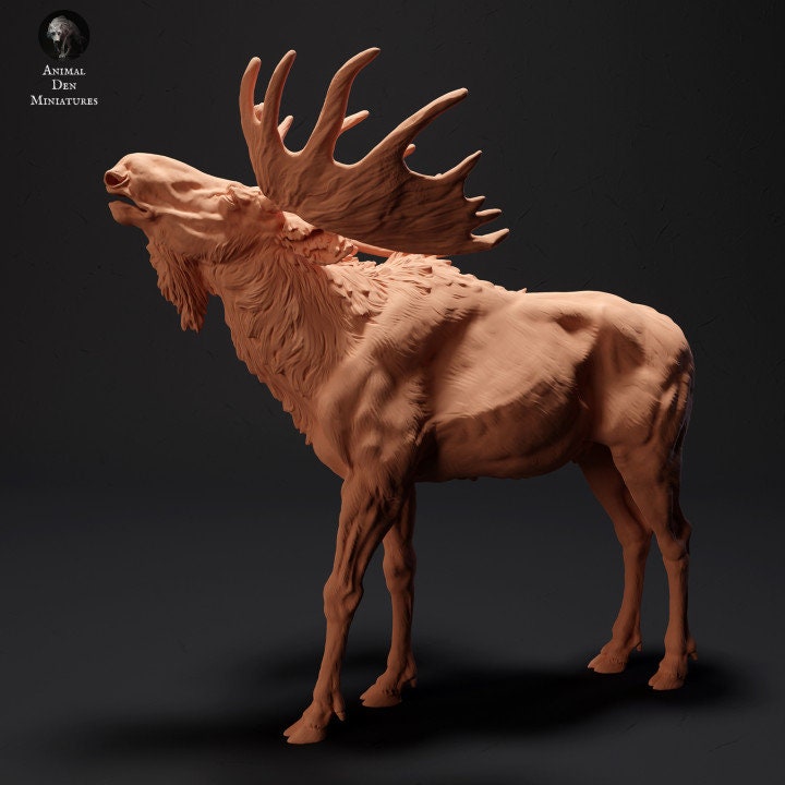 Moose Calling - UNPAINTED - Animal Den Miniatures