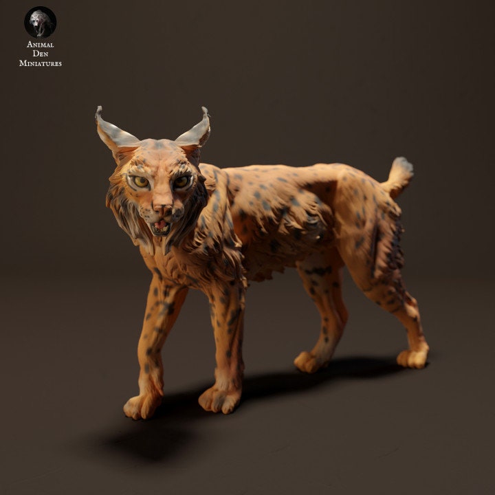Iberian Lynx - UNPAINTED - Animal Den Miniatures