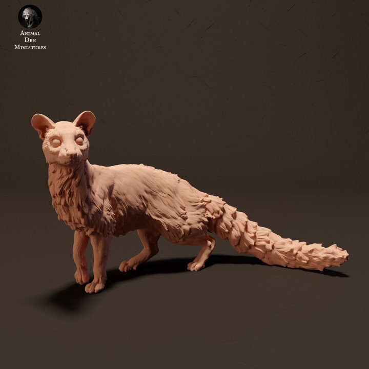 Common Genet - UNPAINTED - Animal Den Miniatures
