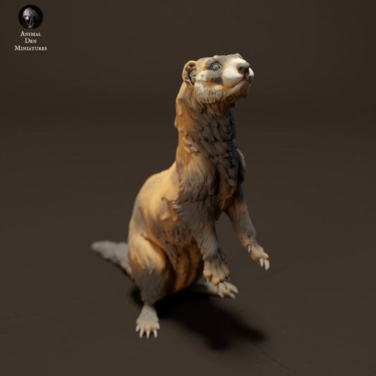 European Polecat Standing - UNPAINTED - Animal Den Miniatures