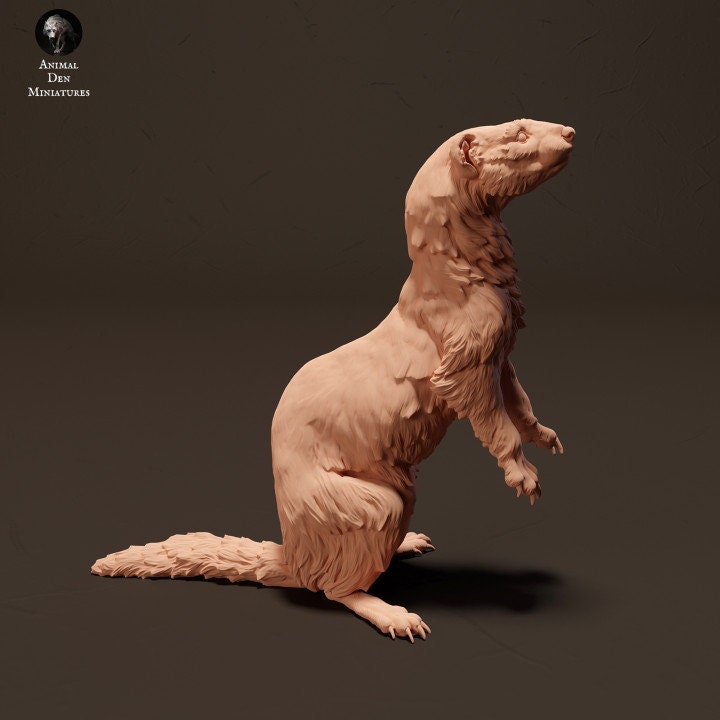 European Polecat Standing - UNPAINTED - Animal Den Miniatures