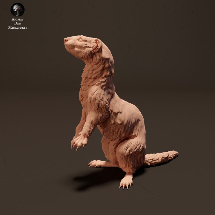 European Polecat Standing - UNPAINTED - Animal Den Miniatures