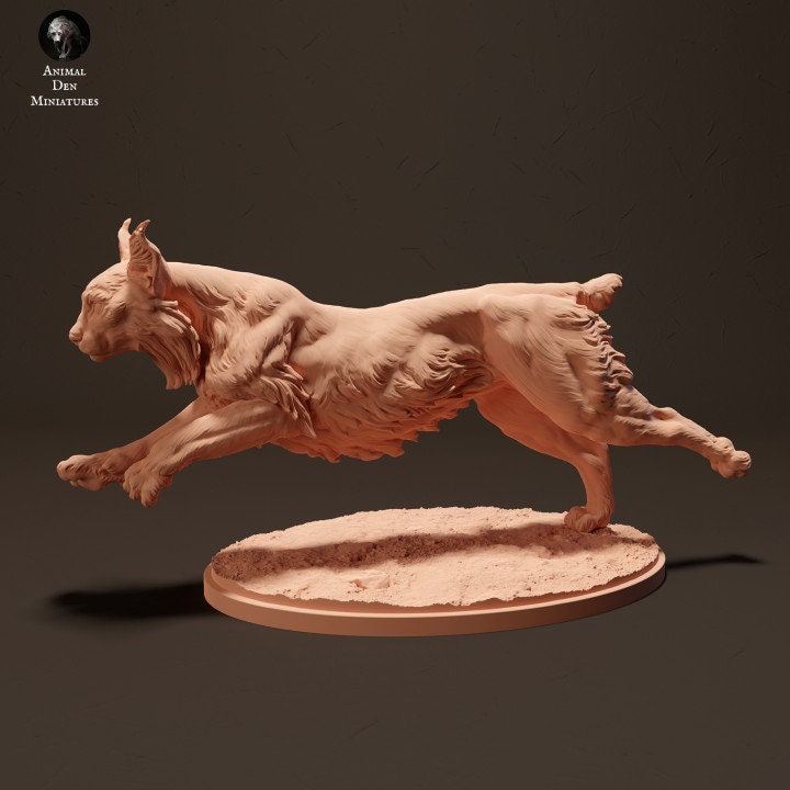 Iberian Lynx Running - UNPAINTED - Animal Den Miniatures