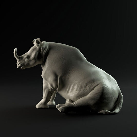 Megacerops/Brontotherium sitting - Dino and Dog Miniatures