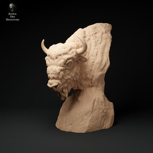 European Bison Bust - 3D resin figure - Animal Den Miniatures