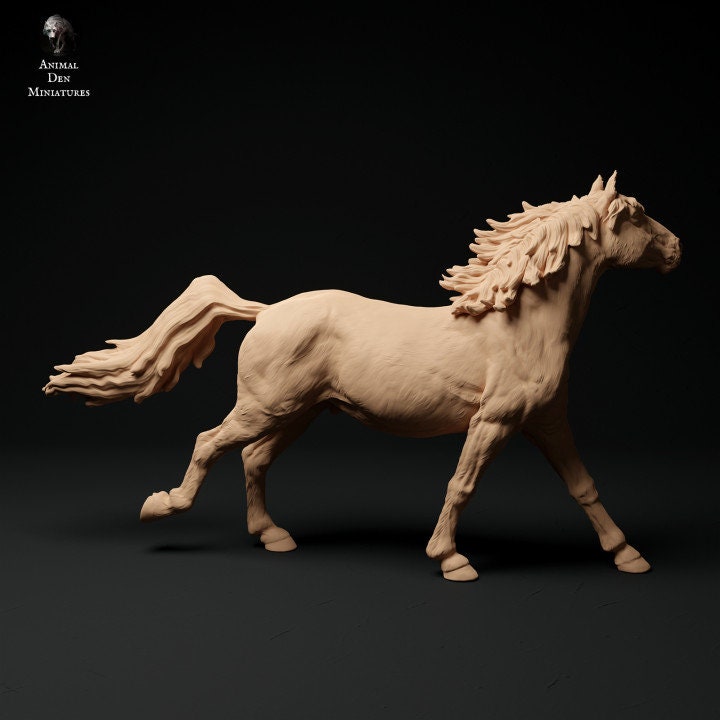 Konik Horse Run - UNPAINTED - Animal Den Miniatures