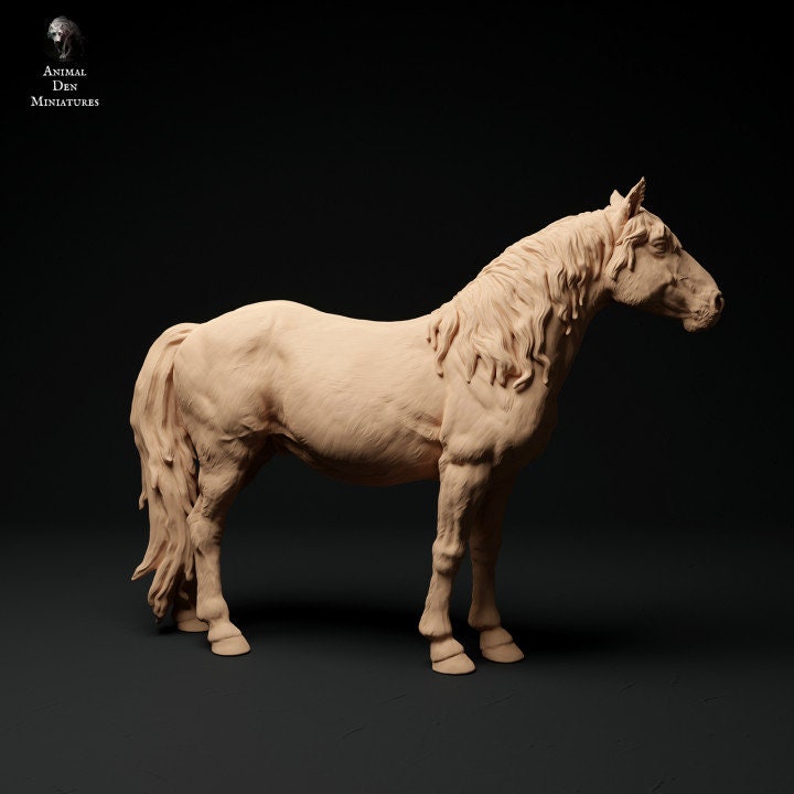 Konik Horse - UNPAINTED - Animal Den Miniatures
