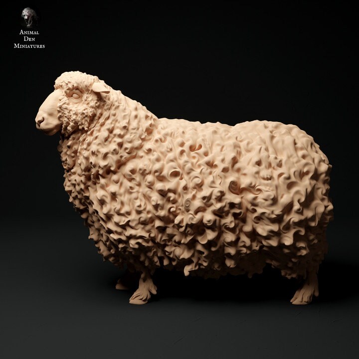 Devon and Cornwall Longwool Sheep - UNPAINTED - Animal Den Miniatures