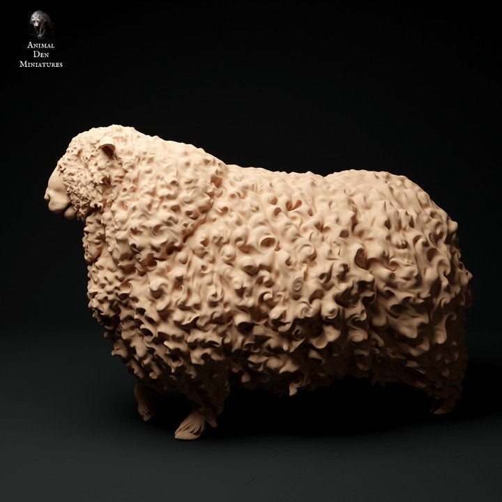 Devon and Cornwall Longwool Ram Walking - UNPAINTED - Animal Den Miniatures