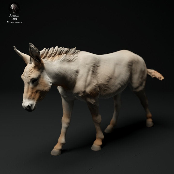 Common Donkey - UNPAINTED 3D resin print/figure - Animal Den Miniatures