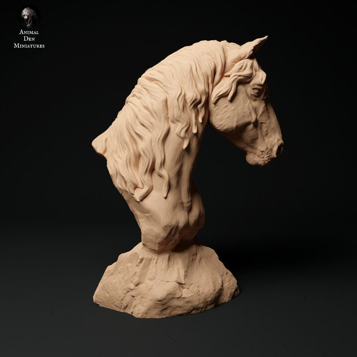 Konik Horse Bust - Animal Den Miniatures