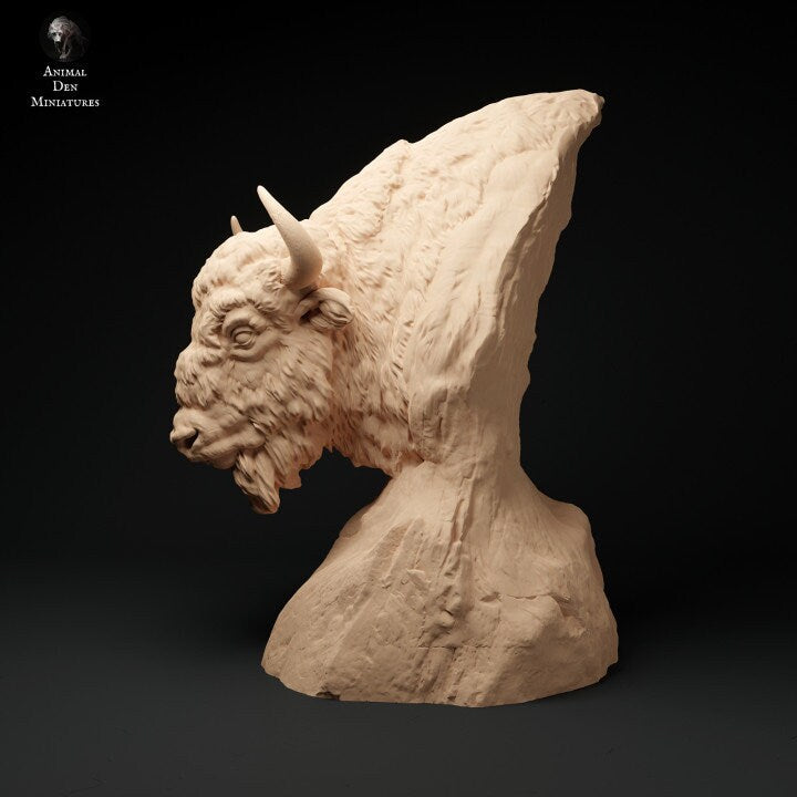 European Bison Bust - 3D resin figure - Animal Den Miniatures