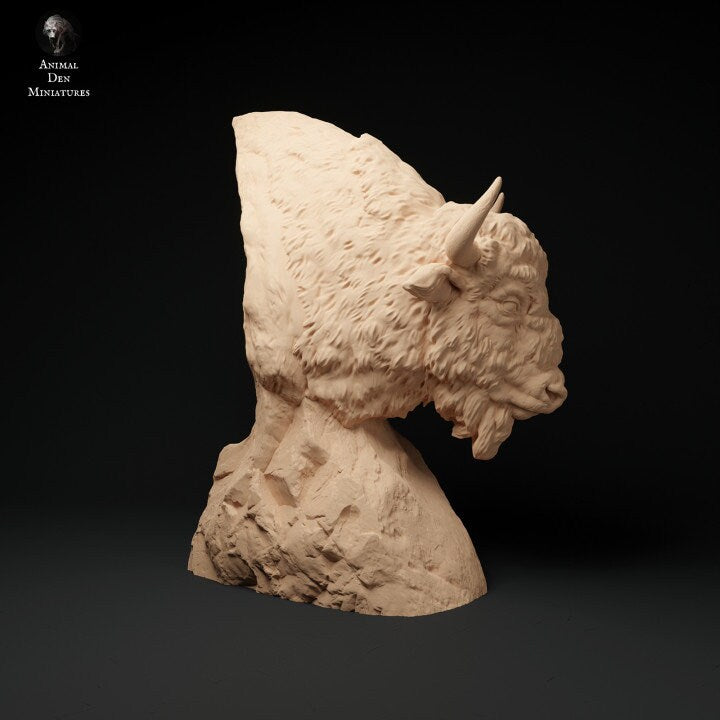 European Bison Bust - 3D resin figure - Animal Den Miniatures