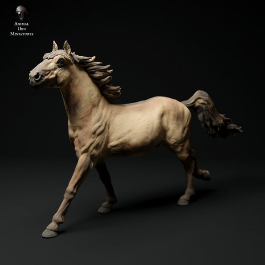 Konik Horse Run - UNPAINTED - Animal Den Miniatures