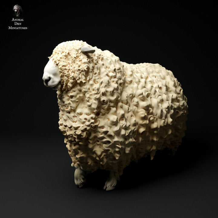 Devon and Cornwall Longwool Ram Walking - UNPAINTED - Animal Den Miniatures