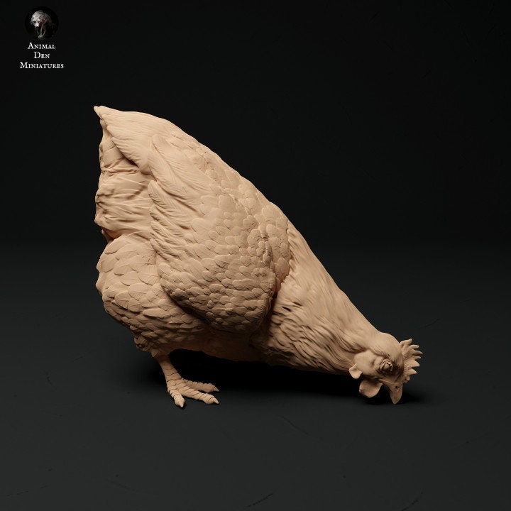 Chickens - UNPAINTED - Animal Den Miniatures