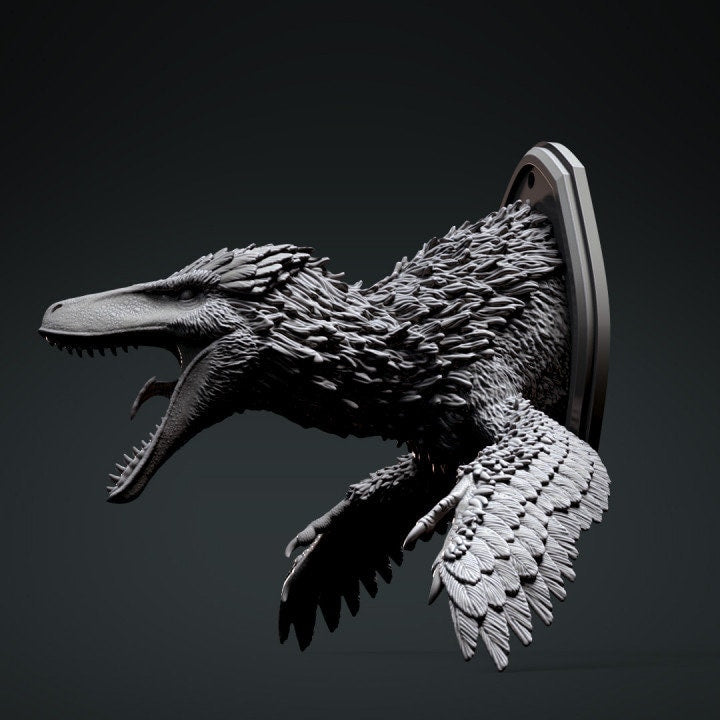 Utahraptor Hunting Trophy - UNPAINTED - Clynche Art