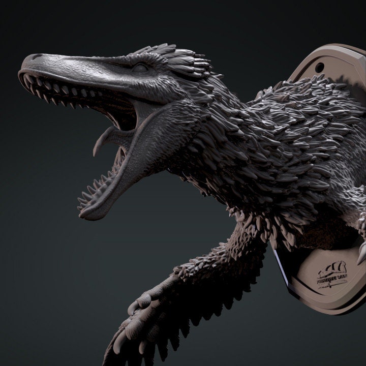 Utahraptor Hunting Trophy - UNPAINTED - Clynche Art