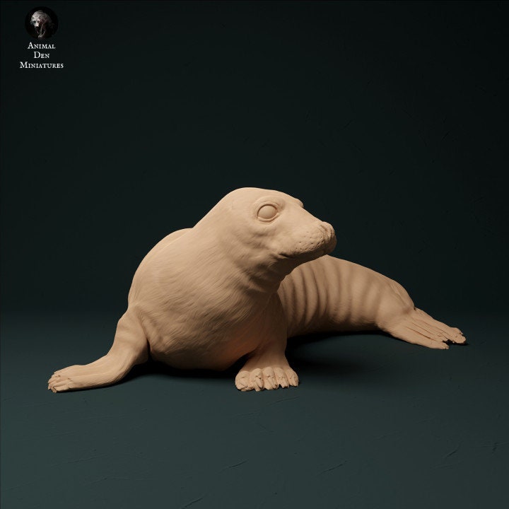 Grey Seal Female - UNPAINTED - Animal Den Miniatures