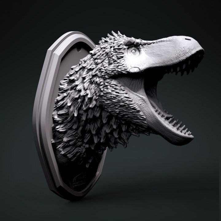 Trex Hunting Trophy - UNPAINTED - Clynche Art