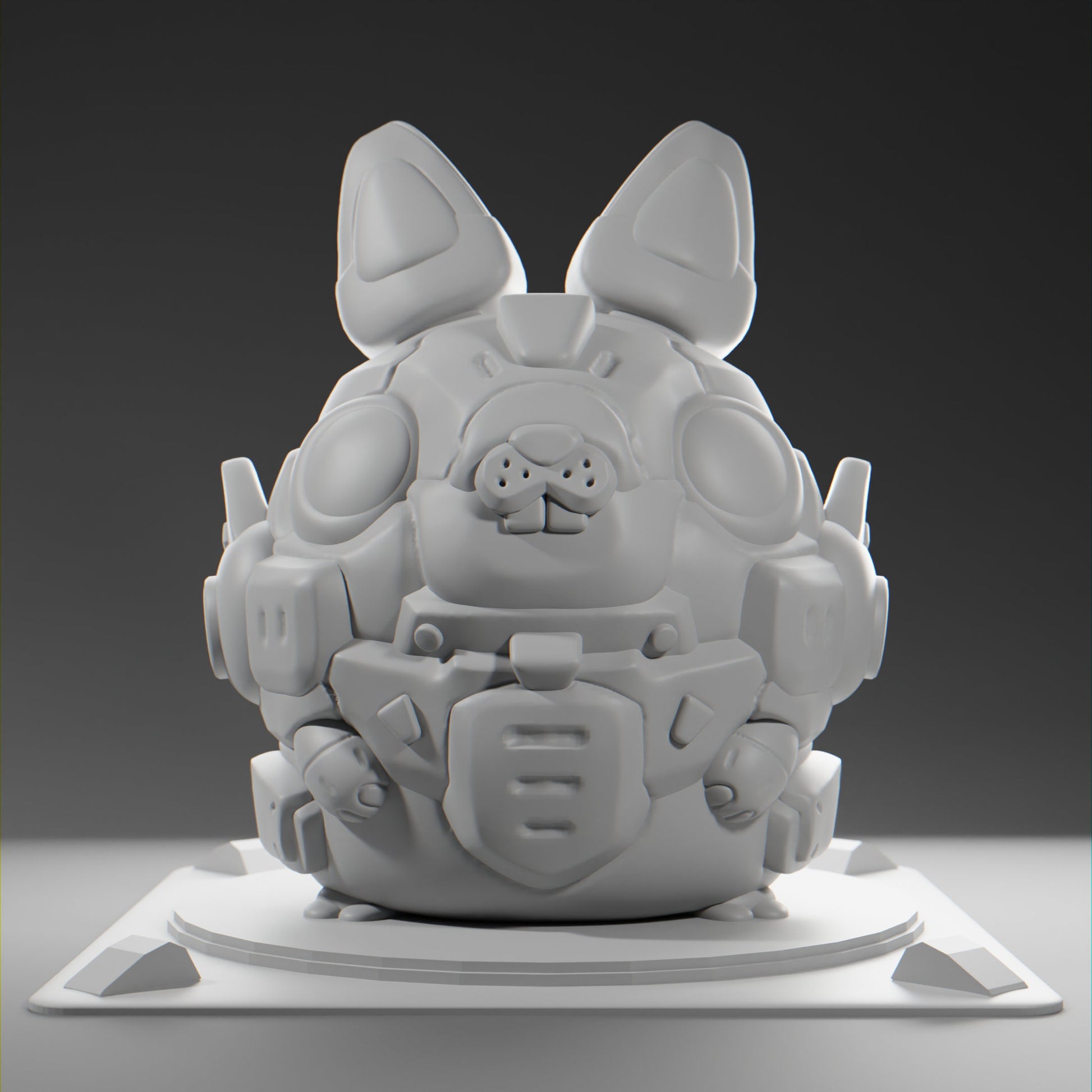 Bunnii - UNPAINTED - Grumpii Art Toy