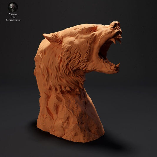 Black Bear Bust - UNPAINTED - Animal Den Miniatures