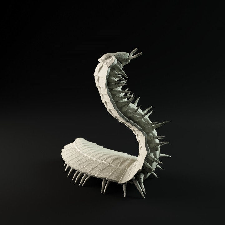 Arthropleura Rear Up - UNPAINTED - Dino and Dog Miniatures