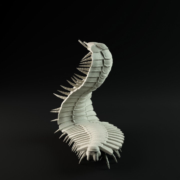 Arthropleura Rear Up - UNPAINTED - Dino and Dog Miniatures