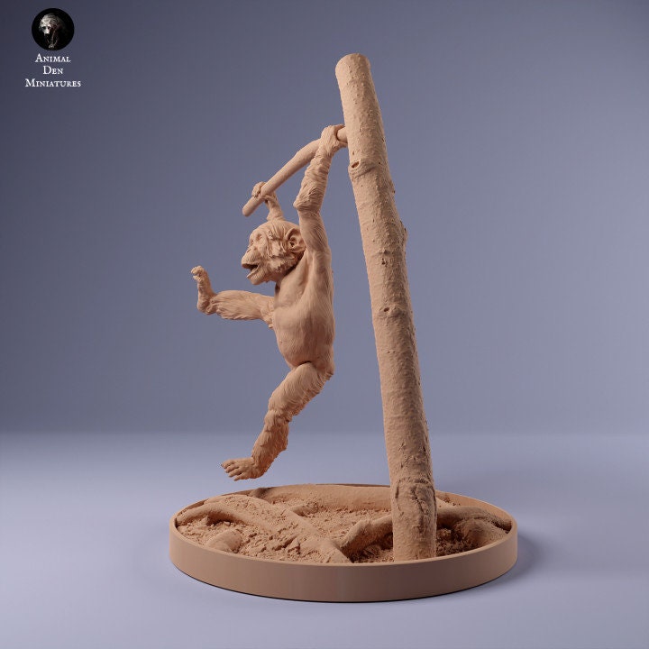 Common Chimpanzee Infant - UNPAINTED - Animal Den Miniatures