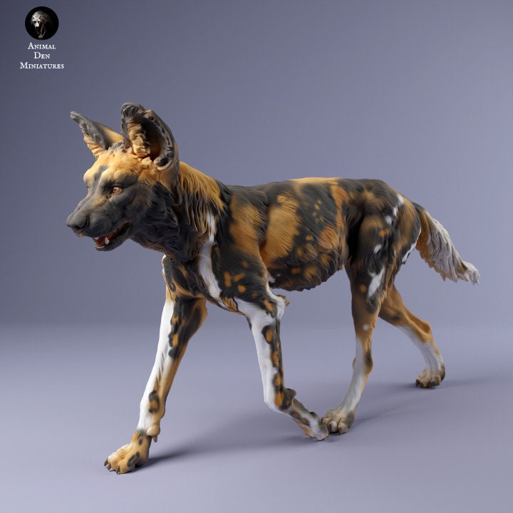African Wild Dog - UNPAINTED - Animal Den Miniatures