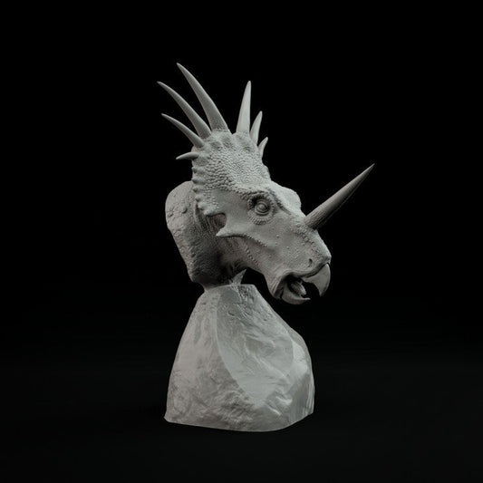 Styracosaurus Bust - Dino and Dog Miniatures