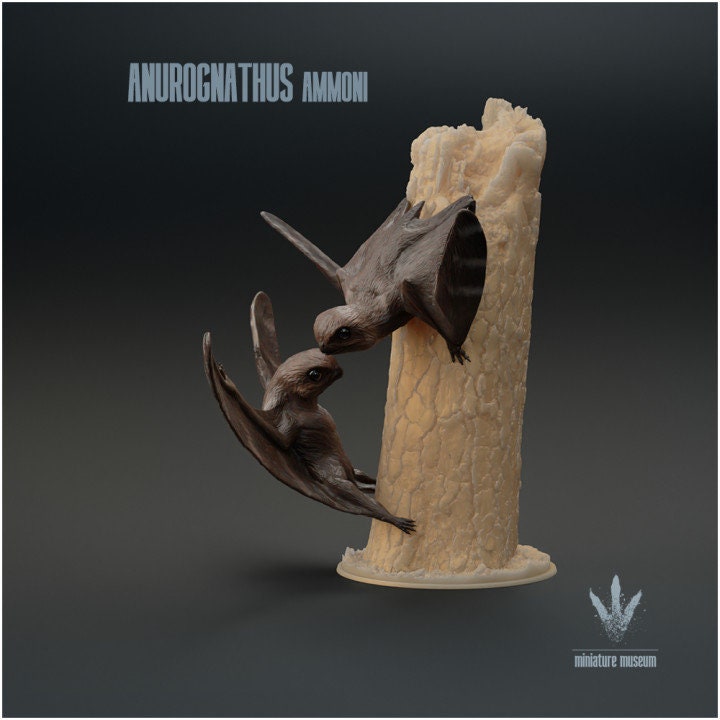 Anurognathus Ammoni Couple - UNPAINTED - Miniature Museum
