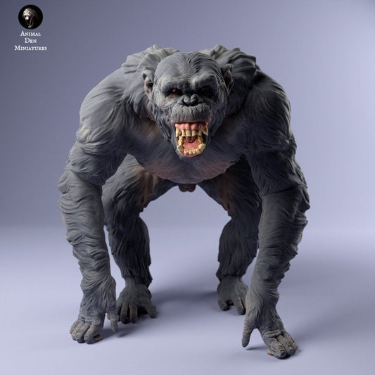 Common Chimpanzee Angry - UNPAINTED - Animal Den Miniatures