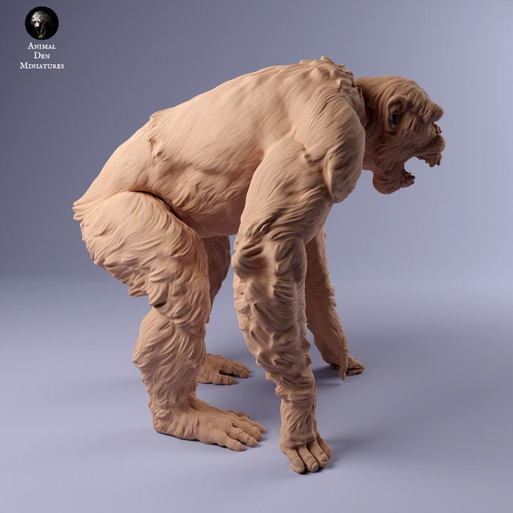 Common Chimpanzee Angry - UNPAINTED - Animal Den Miniatures