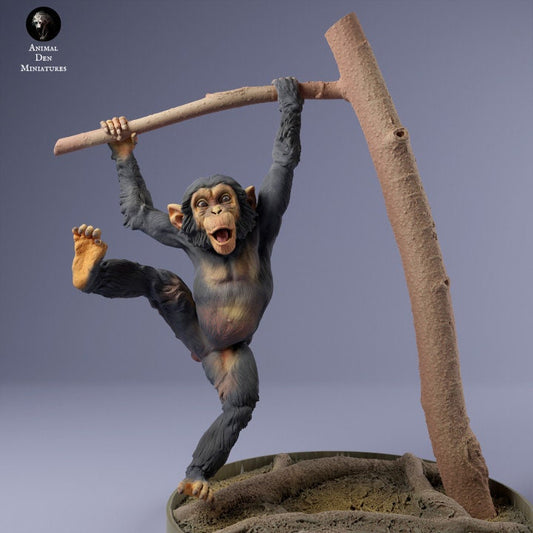 Common Chimpanzee Infant - UNPAINTED - Animal Den Miniatures