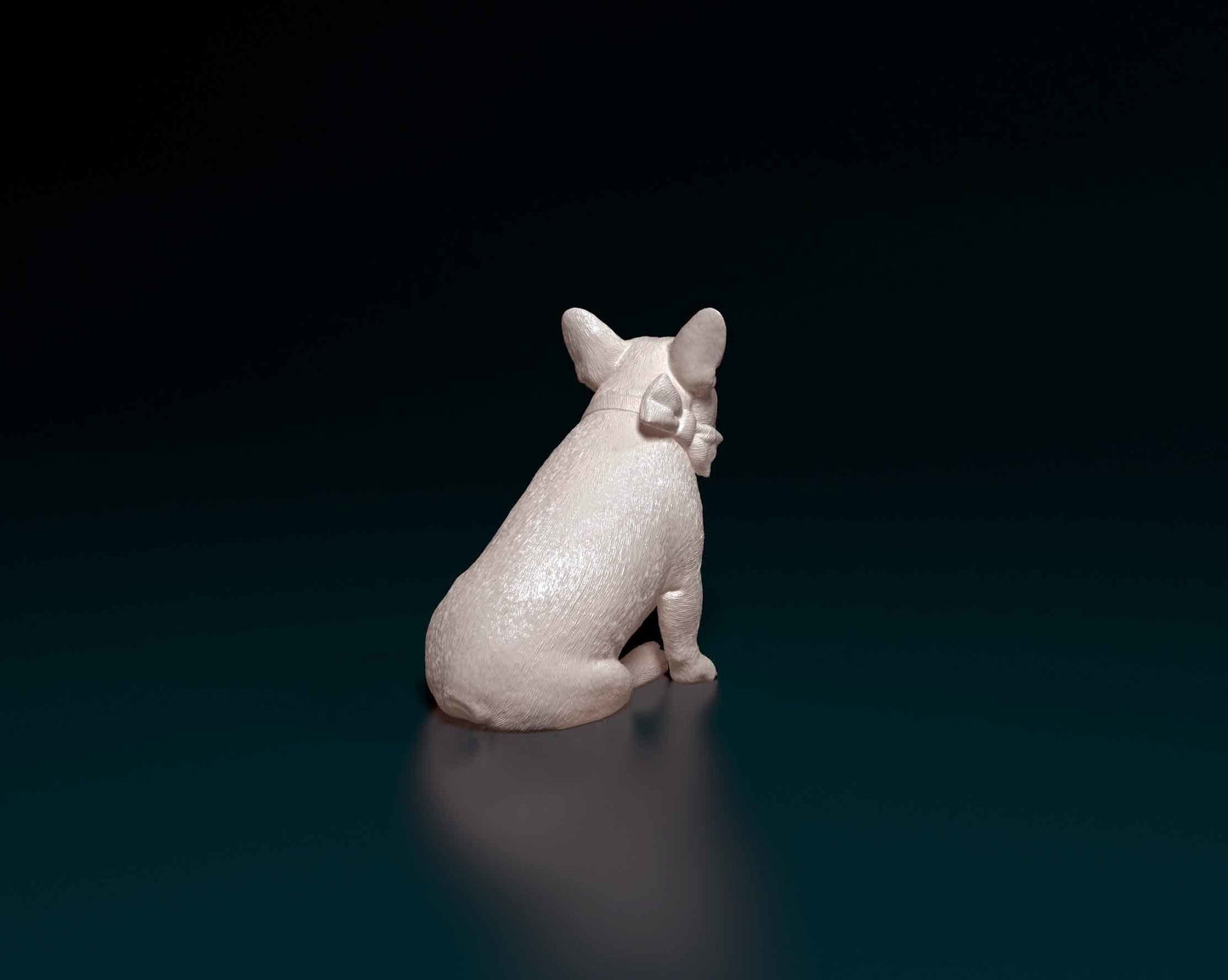French Bulldog with Bow - Sterocat 3D Print