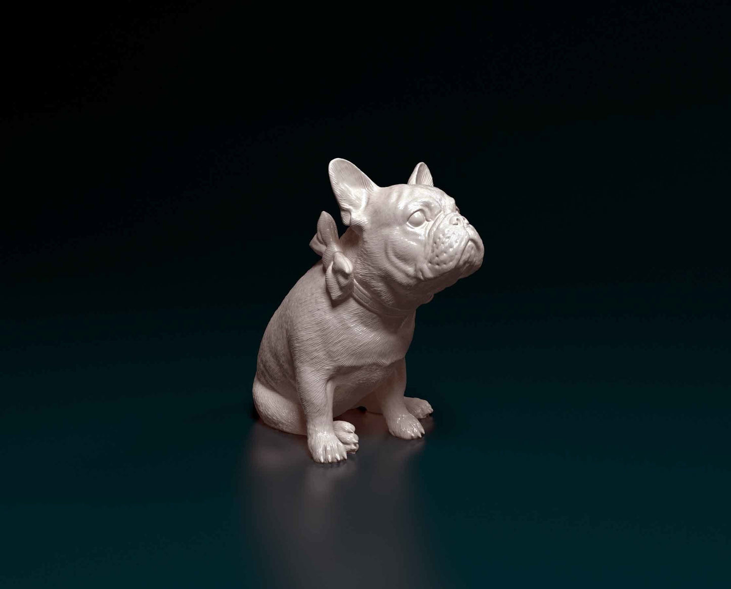 French Bulldog with Bow - Sterocat 3D Print
