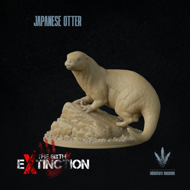 Japanese otter : Lutra nippon - UNPAINTED - Miniature Museum