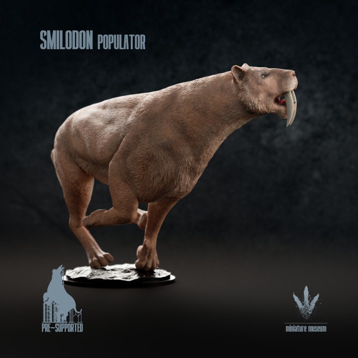 Smilodon populator - UNPAINTED - Miniature Museum