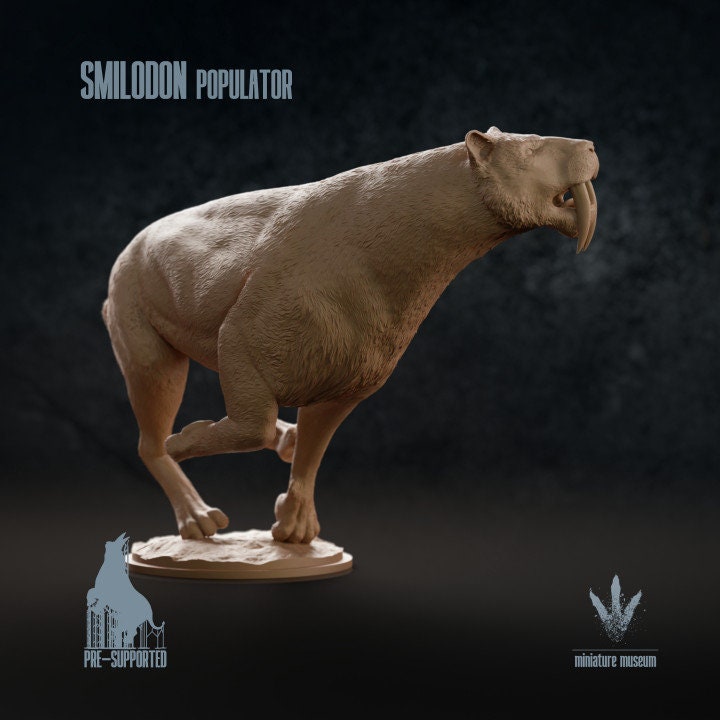 Smilodon populator - UNPAINTED - Miniature Museum