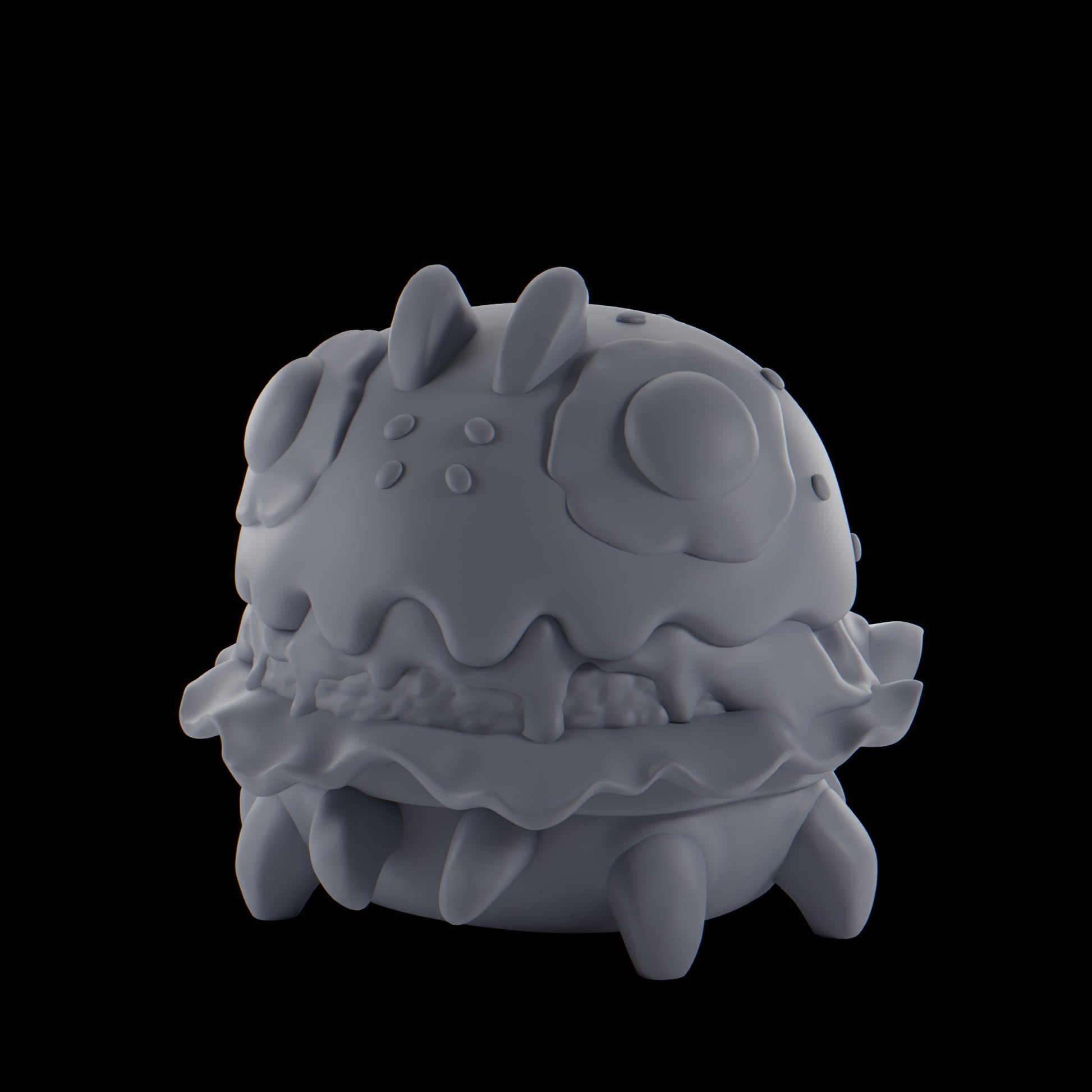 Burgii - UNPAINTED - Grumpii Art Toy