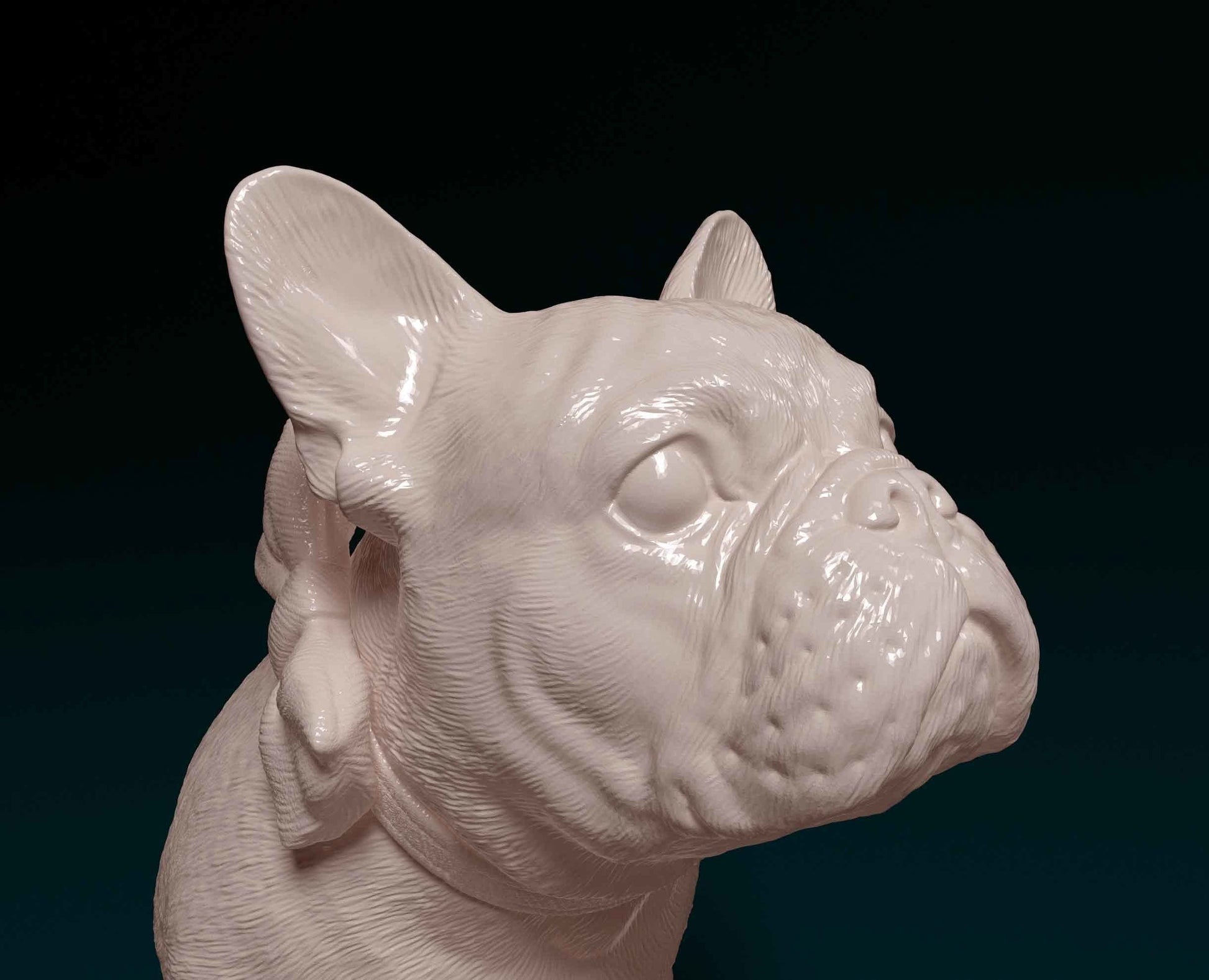 French Bulldog with Bow - Sterocat 3D Print