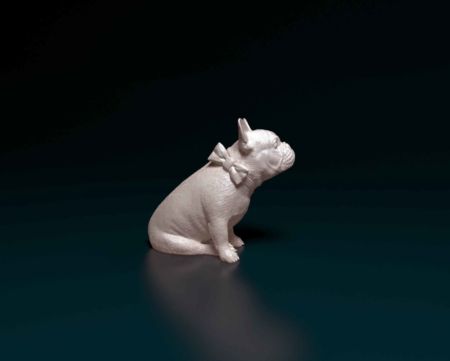 French Bulldog with Bow - Sterocat 3D Print