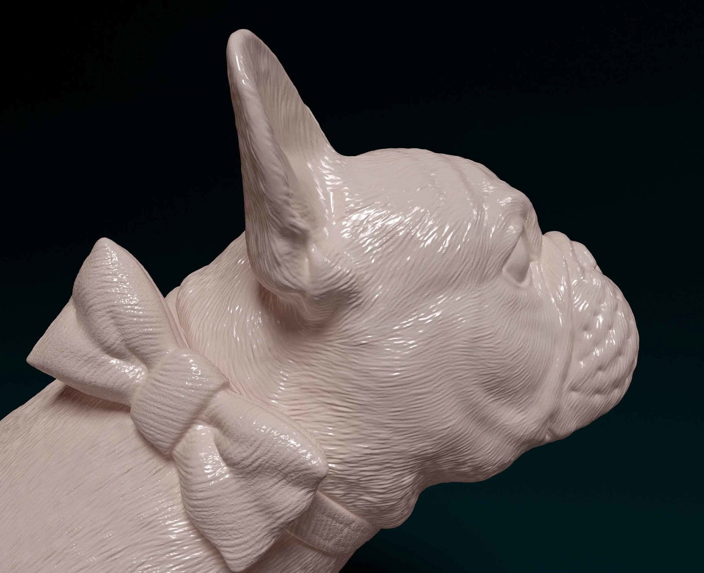 French Bulldog with Bow - Sterocat 3D Print