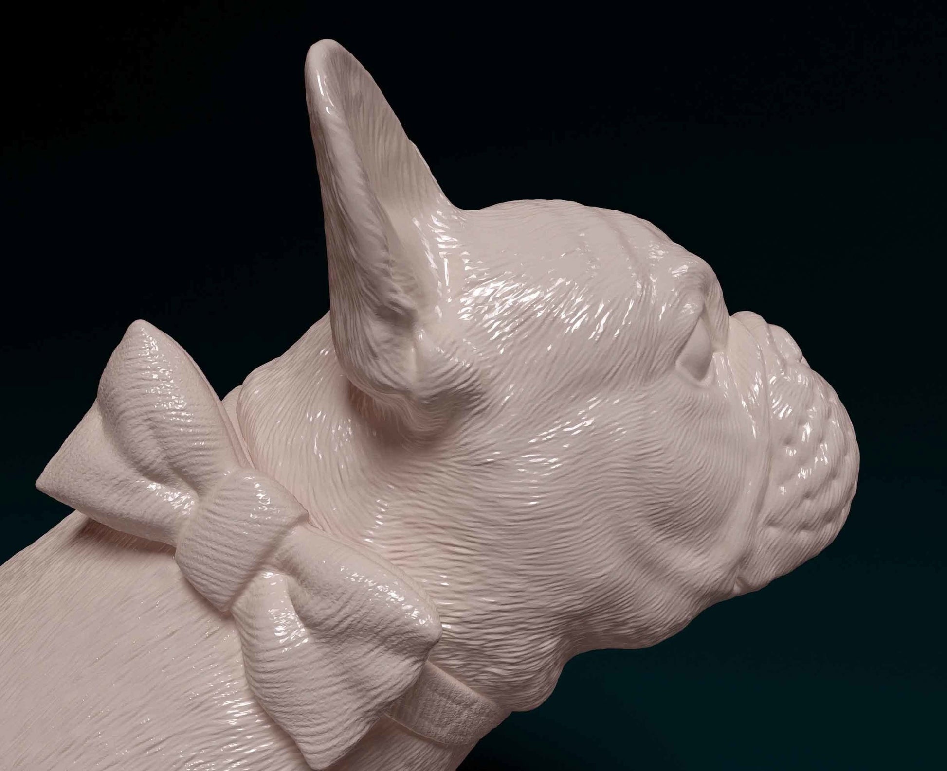 French Bulldog with Bow - Sterocat 3D Print